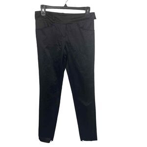 BCBG‎ Max Azria Satin Black Mid Rise Waisted Work Pants Size 0